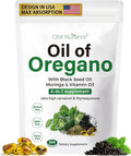 Oil of Oregano Softgels,300 Count, 4-in-1 Oil of Oregano with Black Seed Oil, Moringa & Vitamin D3 for Immune Support, Oregano Oil Capsules Organic, Carvacrol & Thymoquinone, Non-GMO